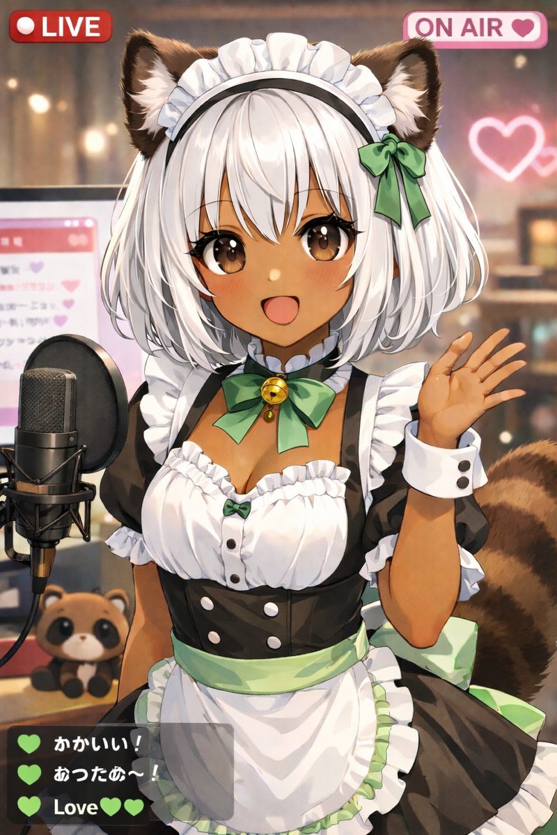 Superposición de transmisión en vivo VTuber anime (1/2)
