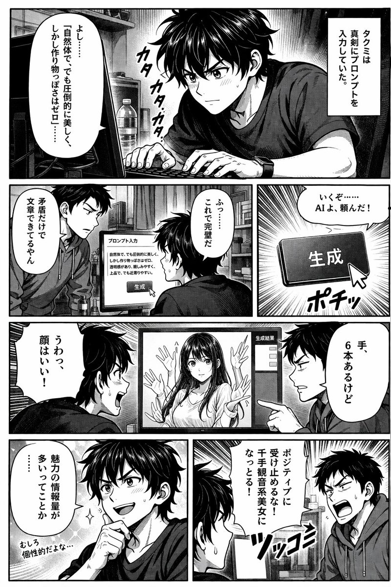 AI-Bildgenerierungs-Manga-Seite