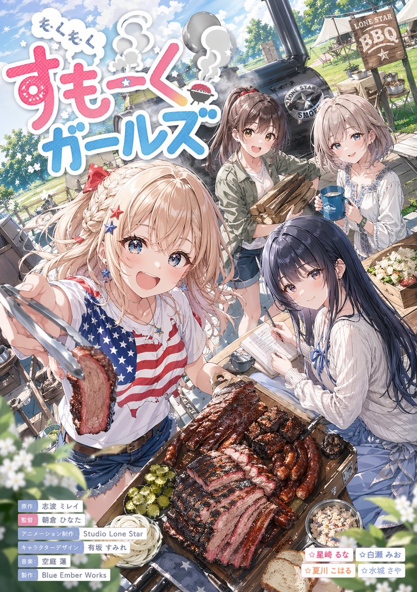 Visual Clave de Chicas de Barbacoa de Anime