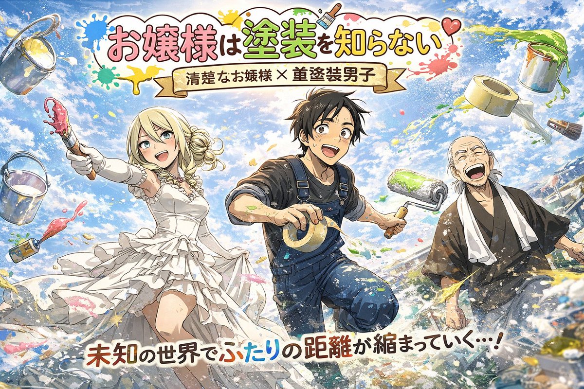Ilustración de Portada de Novela Ligera de Anime con Pintores