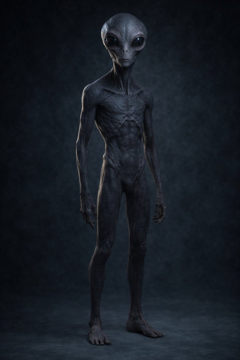 Uncanny Full-Body Alien Portrait (1/2)