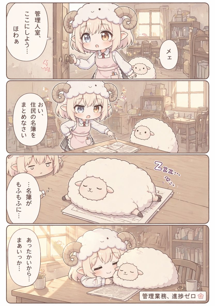 Cute Sheep Girl Office Manga Page (1/3)