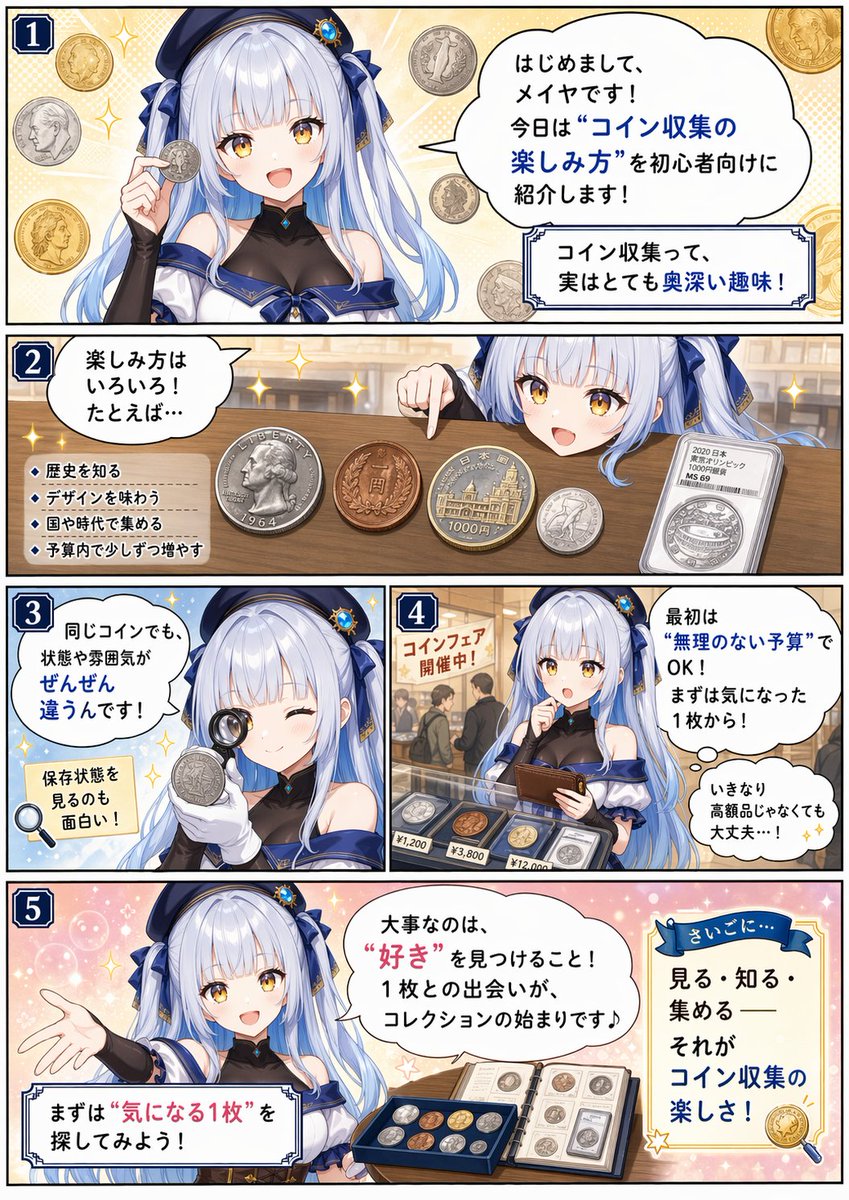 Página de Manga para Principiantes Coleccionistas de Monedas