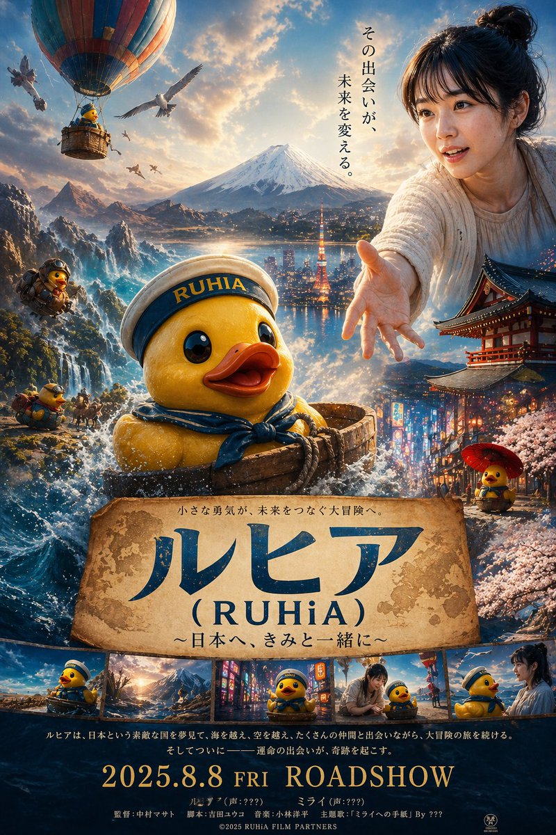 Rubber duck adventure movie poster prompt (1/2)