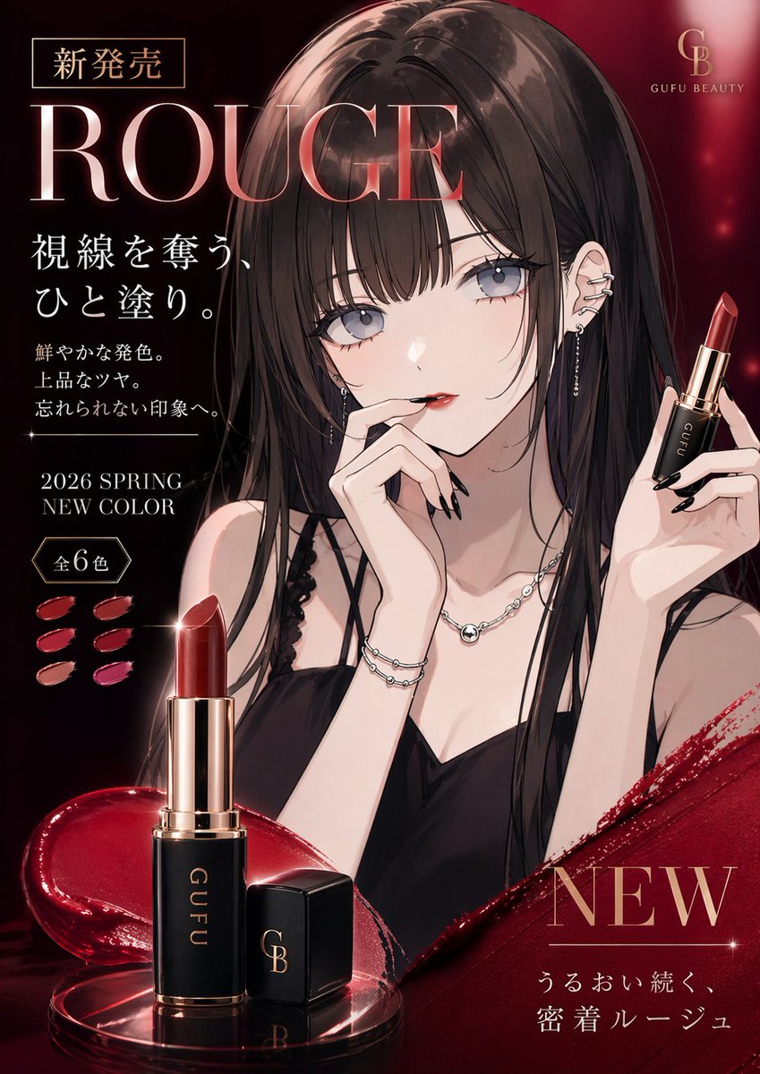 Transformación de póster de anuncio de lápiz labial de lujo