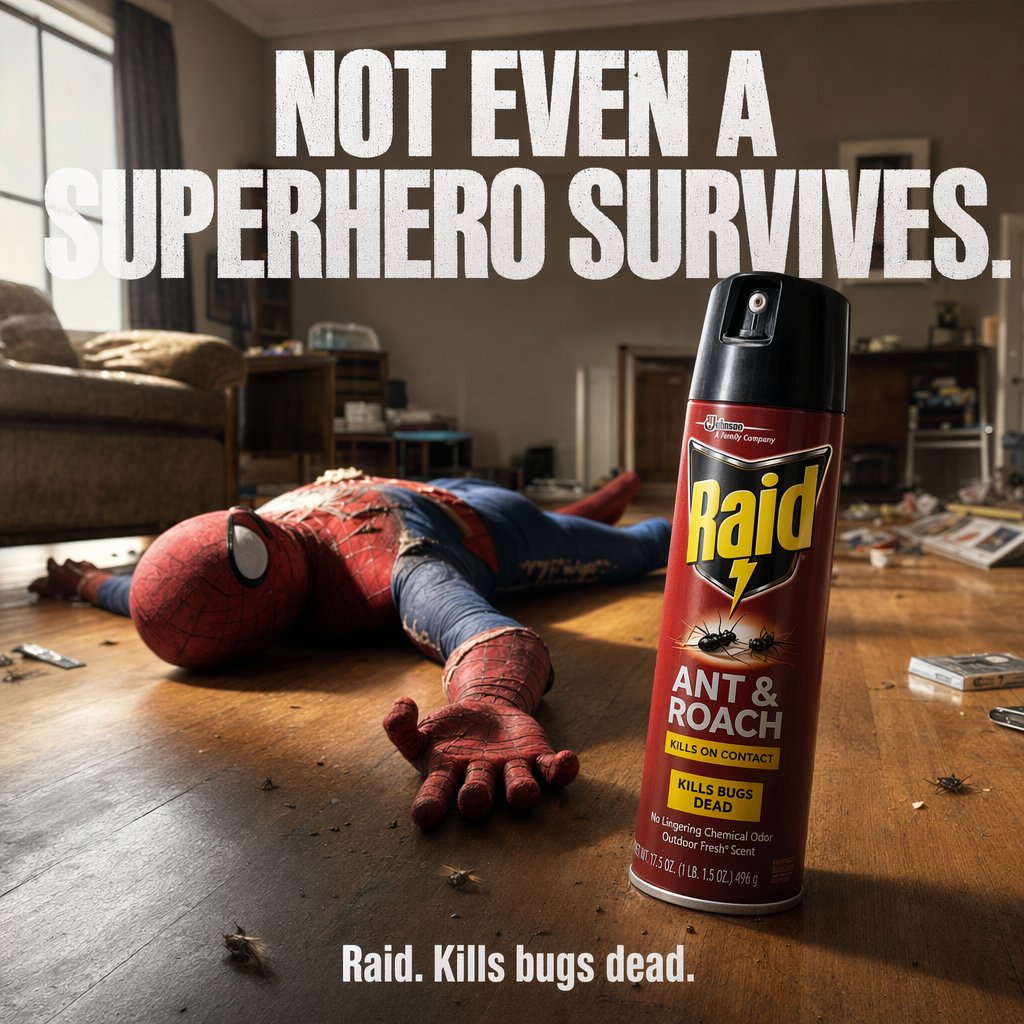 Darkly Comic Bug Spray Ad