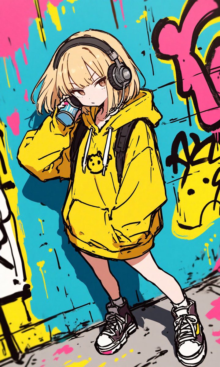 Trasformazione Ragazza Graffiti Anime