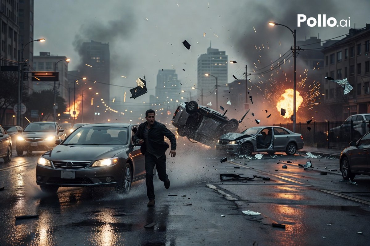 Esplosione Incidente Stradale Cinematografico