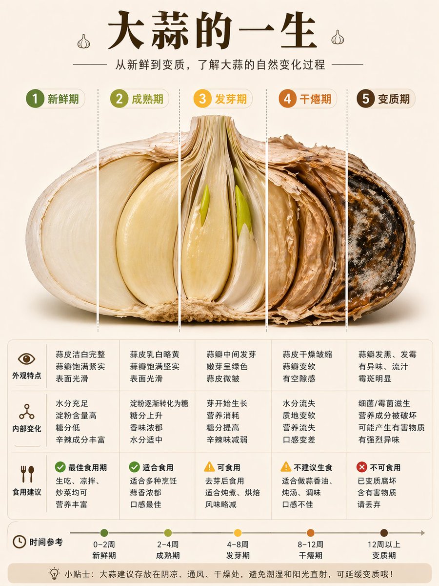 Knoblauch-Lebenszyklus-Infografik