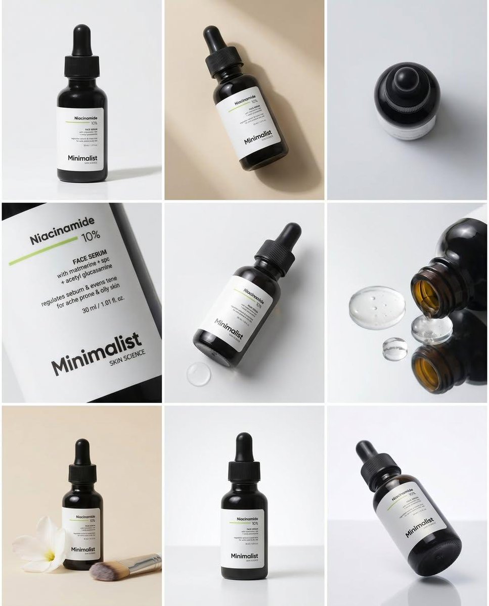 Minimalist Serum Product Collage