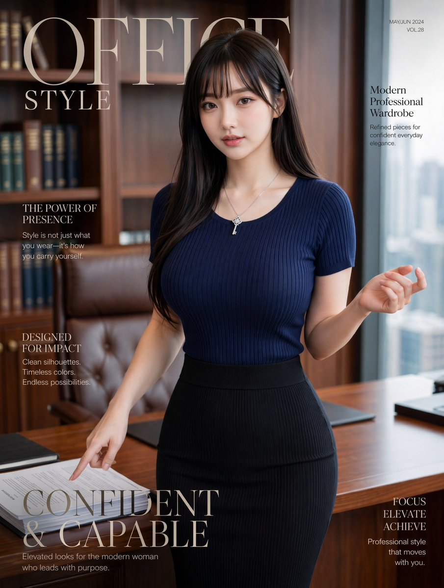 Office Style Fashion Magazine Cover