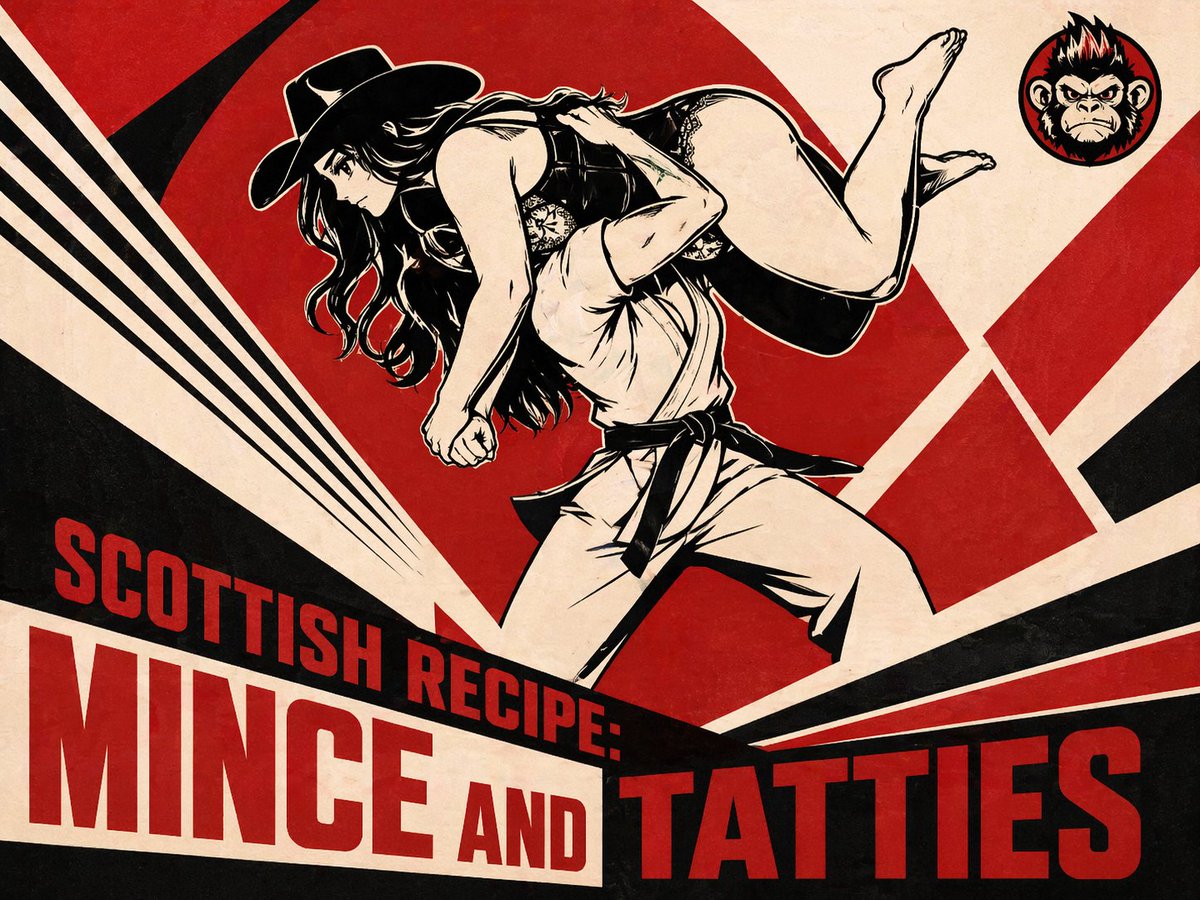 Poster Azione Mince and Tatties Retrò