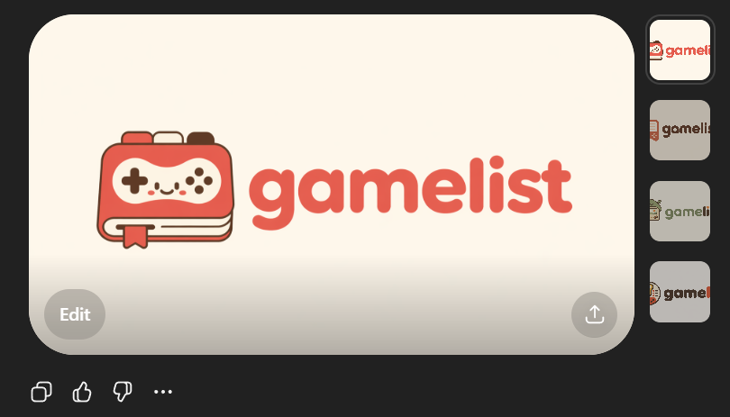 Mockup Logo Aplikasi Gamelist Lucu