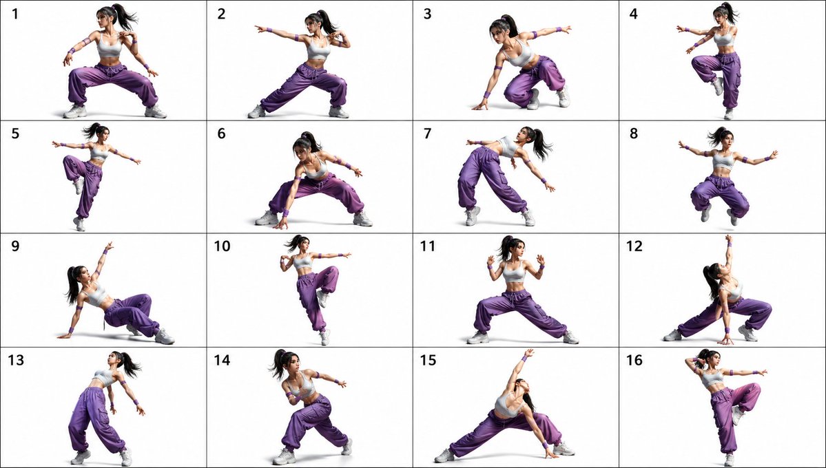 Scheda Riferimento Combattimento Danza 16 Pose