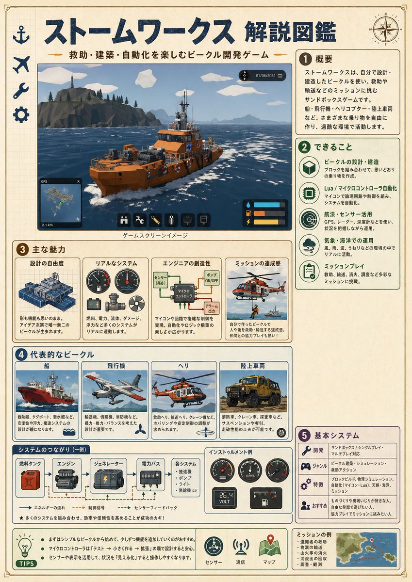 Infografica Guida Stormworks Giapponese