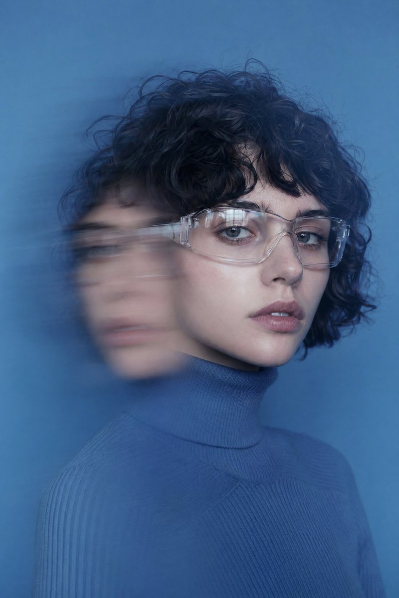 Portrait avec double exposition et flou de mouvement