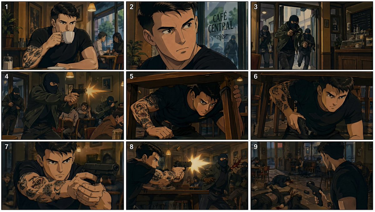 Storyboard Pemotretan Kafe Anime 90-an
