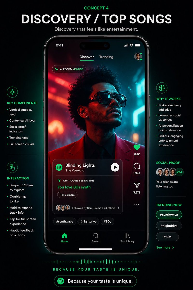 Poster Konsep UI Penemuan Spotify
