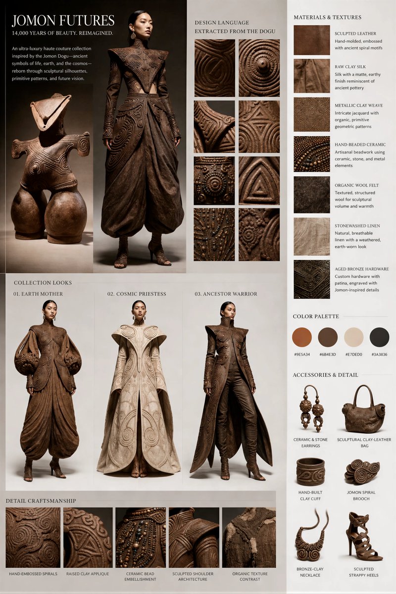 Moodboard de Alta Costura Jomon Dogu