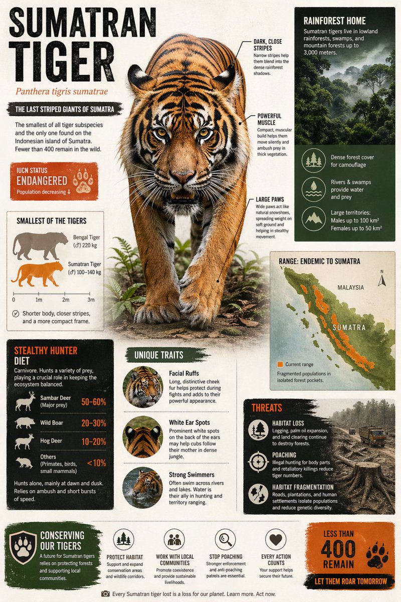 Sumatra Kaplanı Koruma İnfografiği