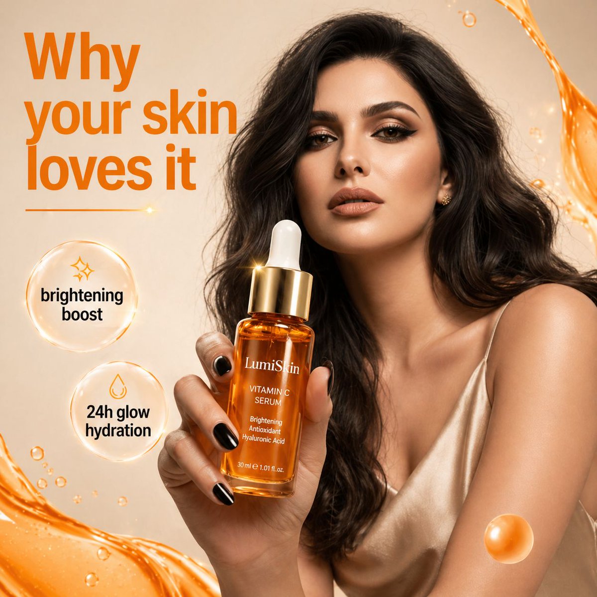 Photographie commerciale de soins de la peau de luxe