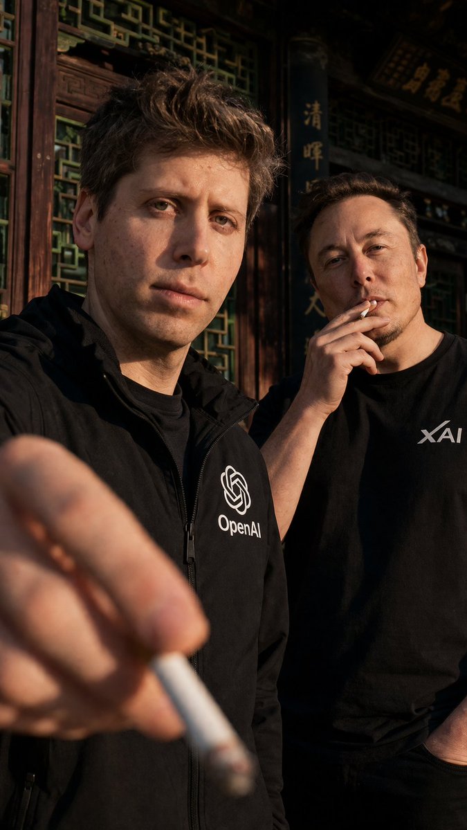 Cinematic Tech Leaders Smoking Portrait (1/2)