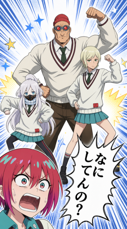 Renkli Anime Manga Splash Paneli