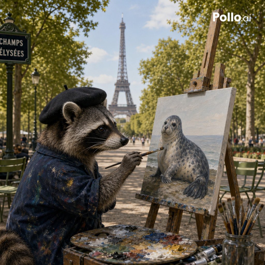 Procione Pittore Fotorrealistico a Parigi