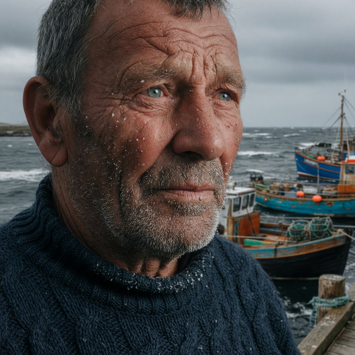 Ritratto di pescatore islandese tempestoso (1/2)