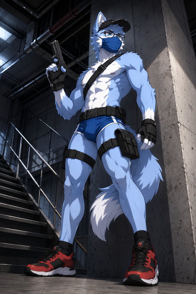Agente Tático Lobo Encapuzado