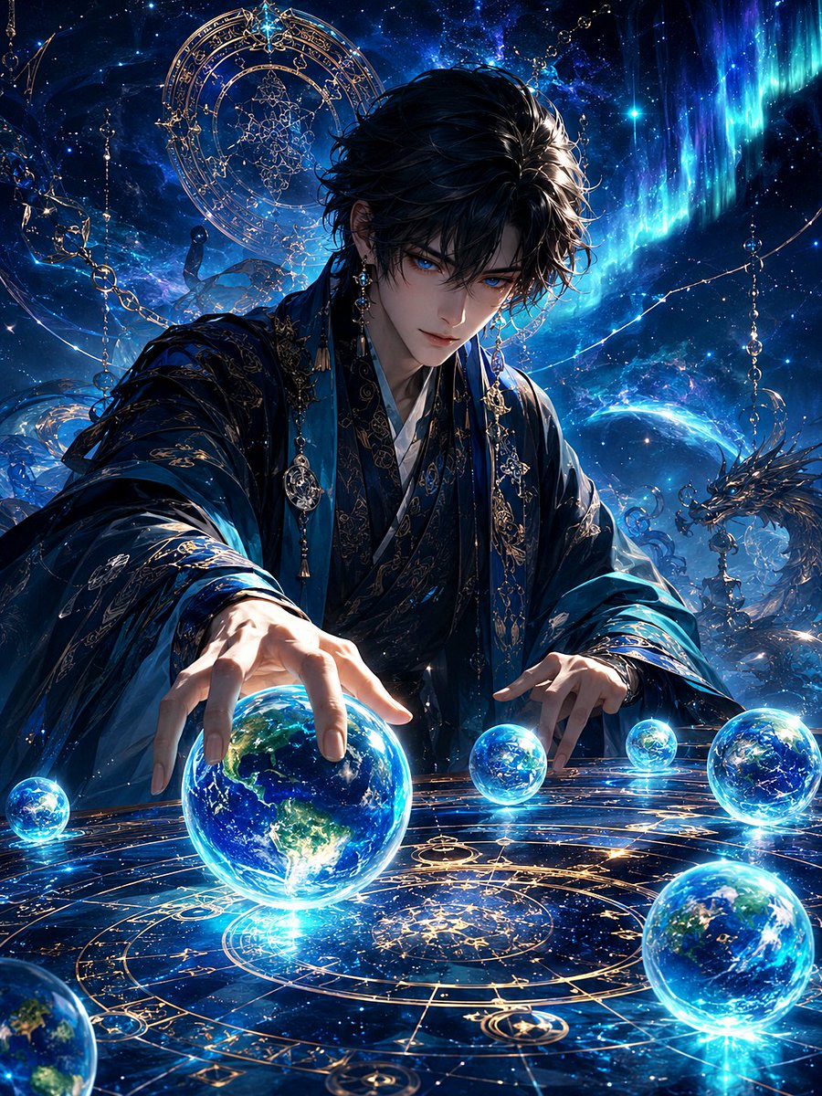Mystic Astrologer at Cosmic Table (1/2)