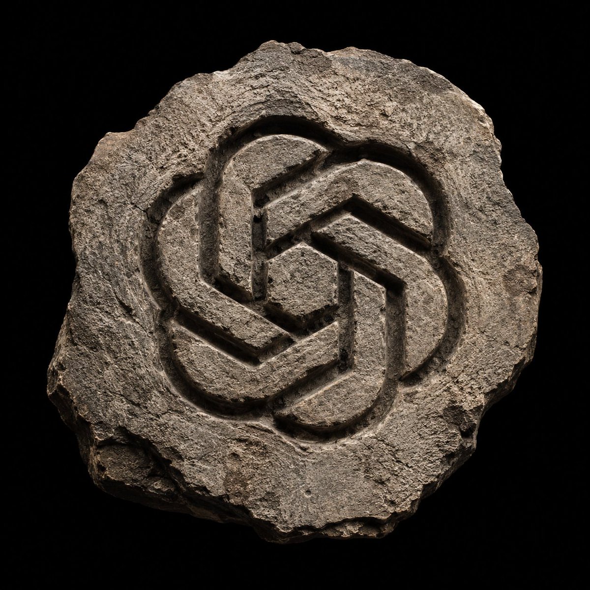 Ancient Hand-Chiseled Stone Artifact Logo (1/3)