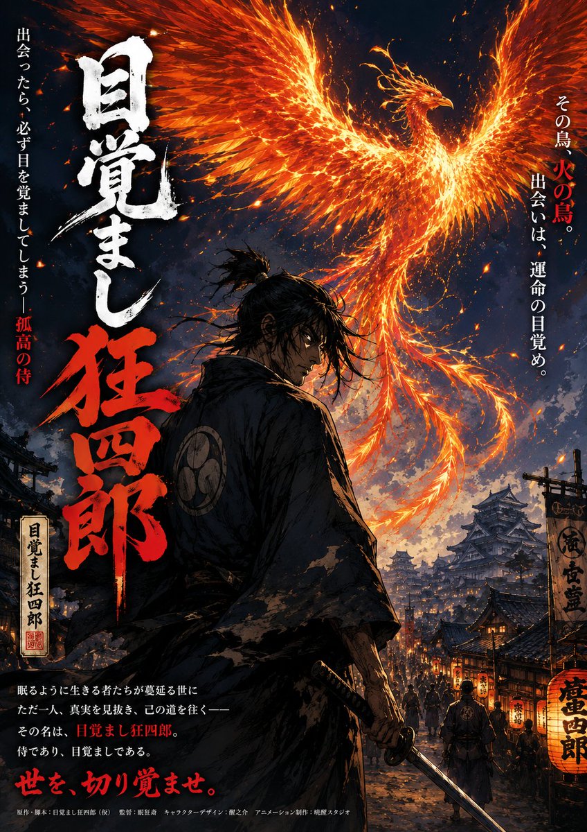 Feuerphönix Samurai Poster