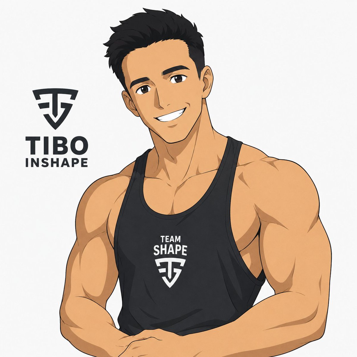 Retrato de Influencer Fitness Anime