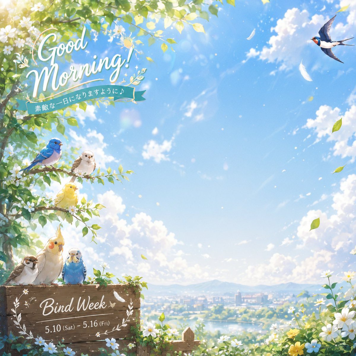 Guten Morgen Vogel VTuber Rahmen