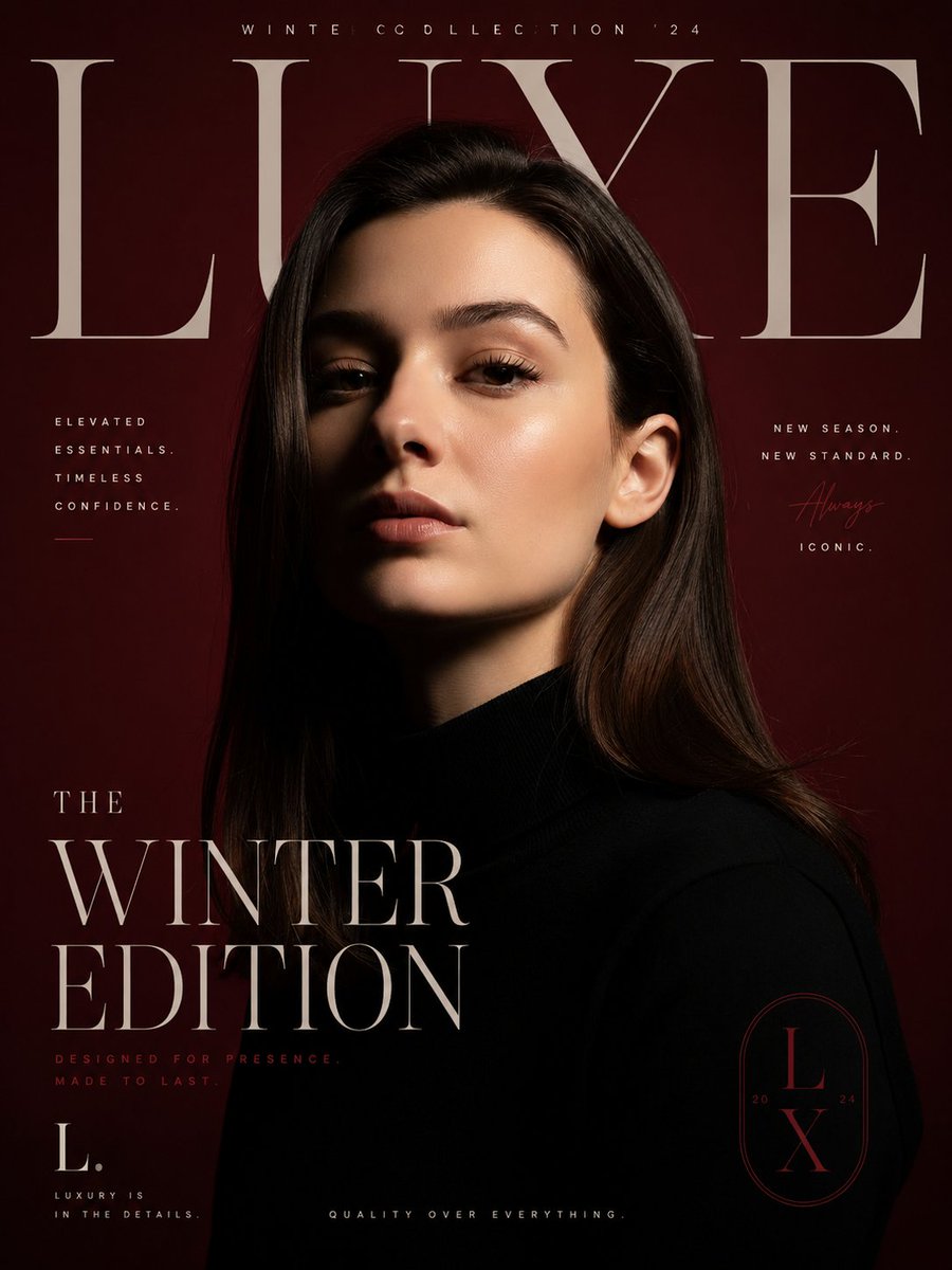 Cartaz de Editorial de Moda de Luxo
