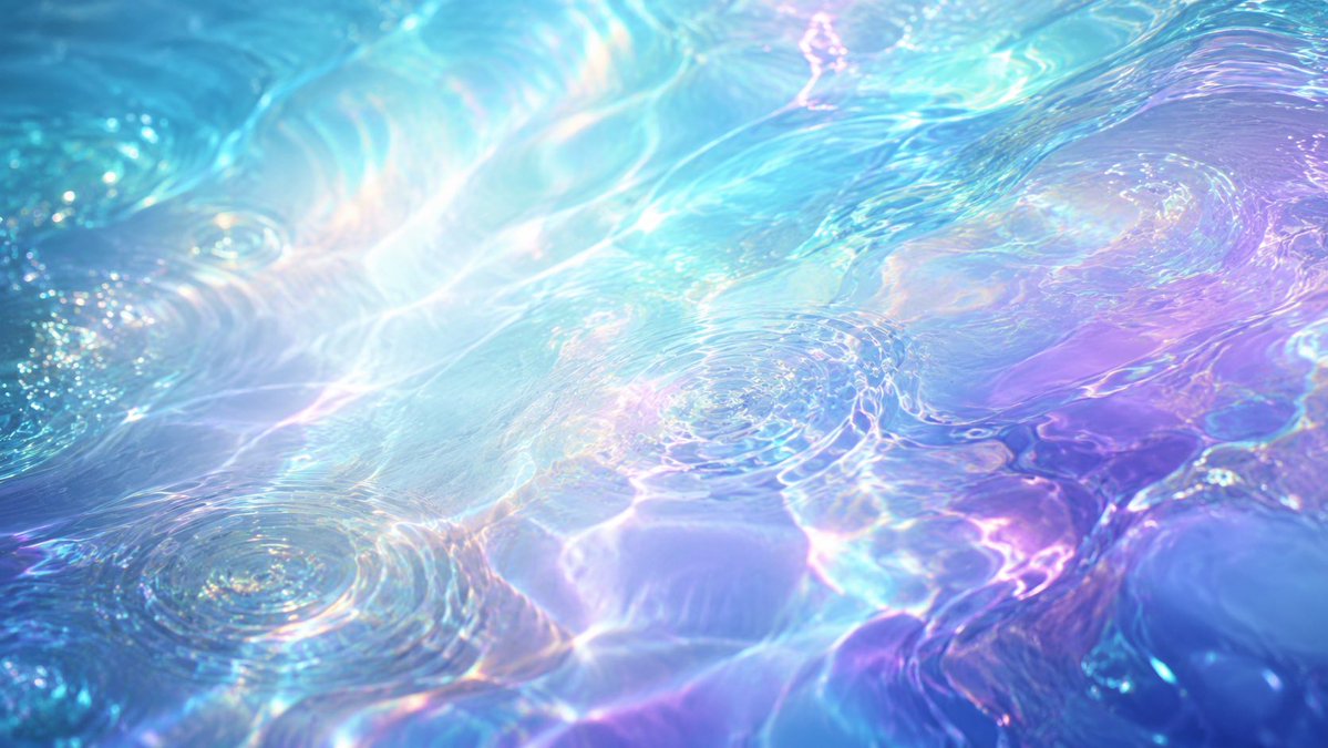 Iridescent Liquid Ripple Wallpaper (1/4)