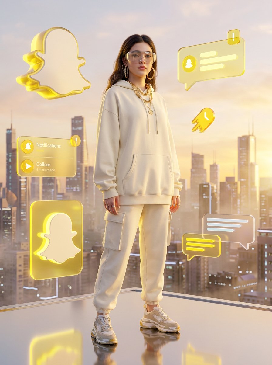 Luxus Snapchat Neon Mode Porträt