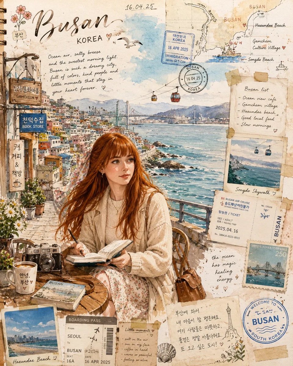 Aquarell Reisejournal Illustration