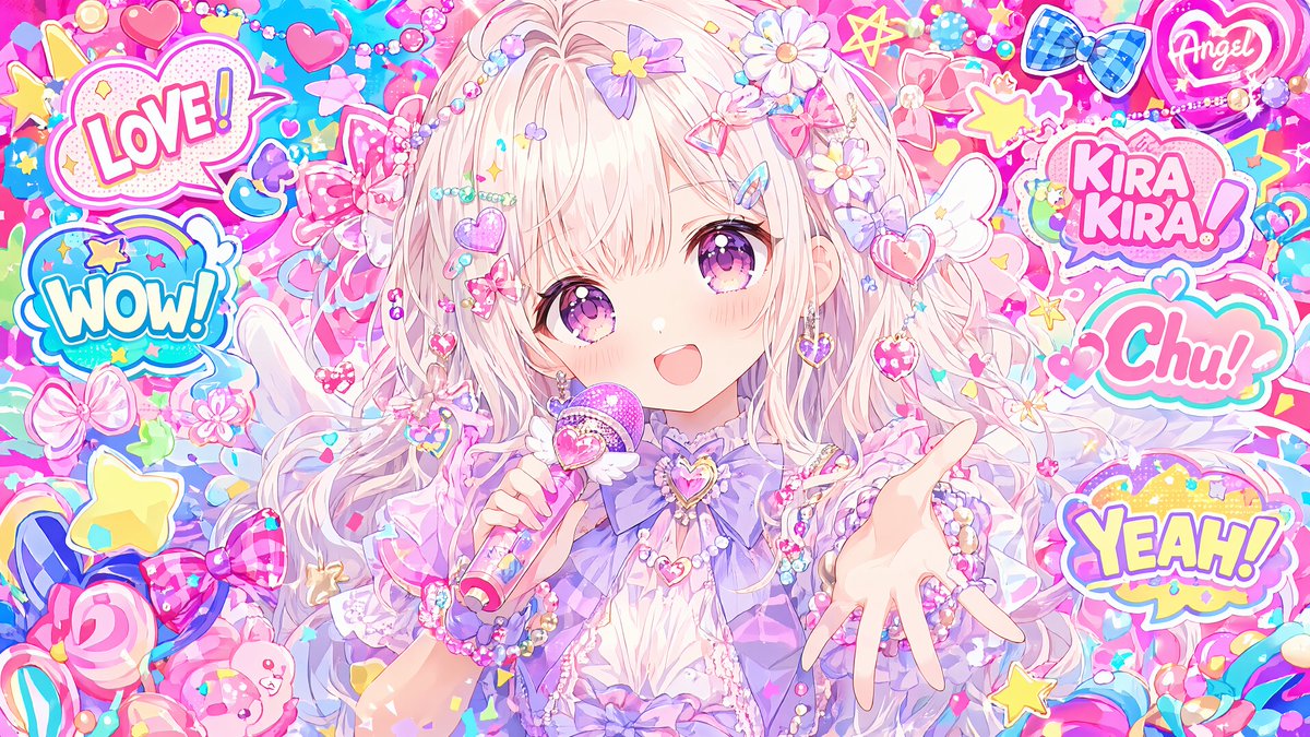 Maksimalist Kawaii Melek Sticker Kolajı