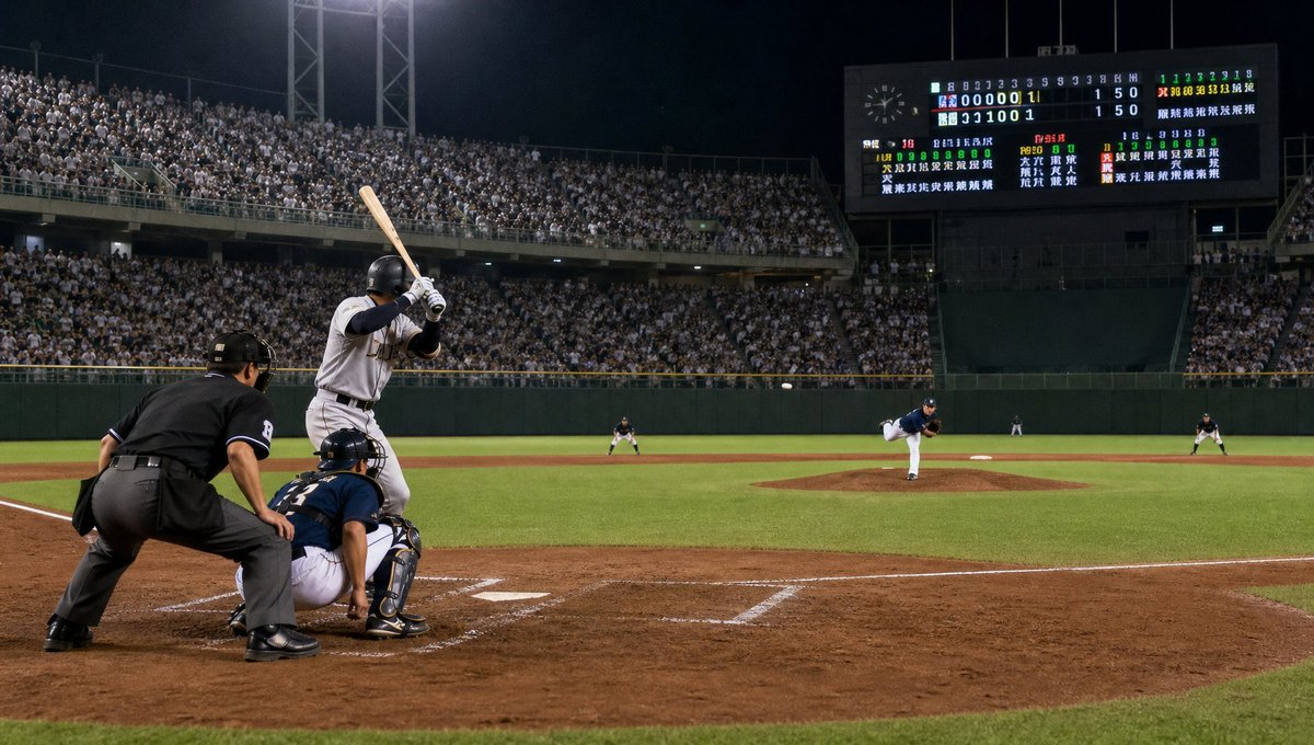 Night Baseball Stadium Pitch (1/3)