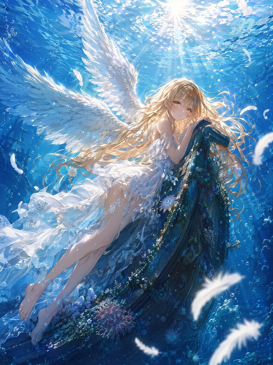 Ilustración de Fantasía de Ángel Submarino