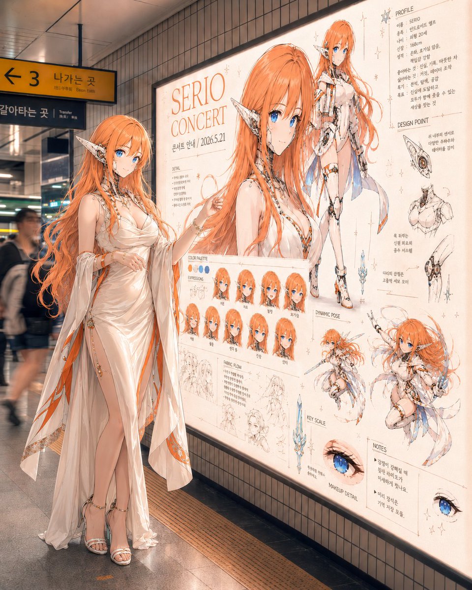 Elf Idol U-Bahn Poster Szene