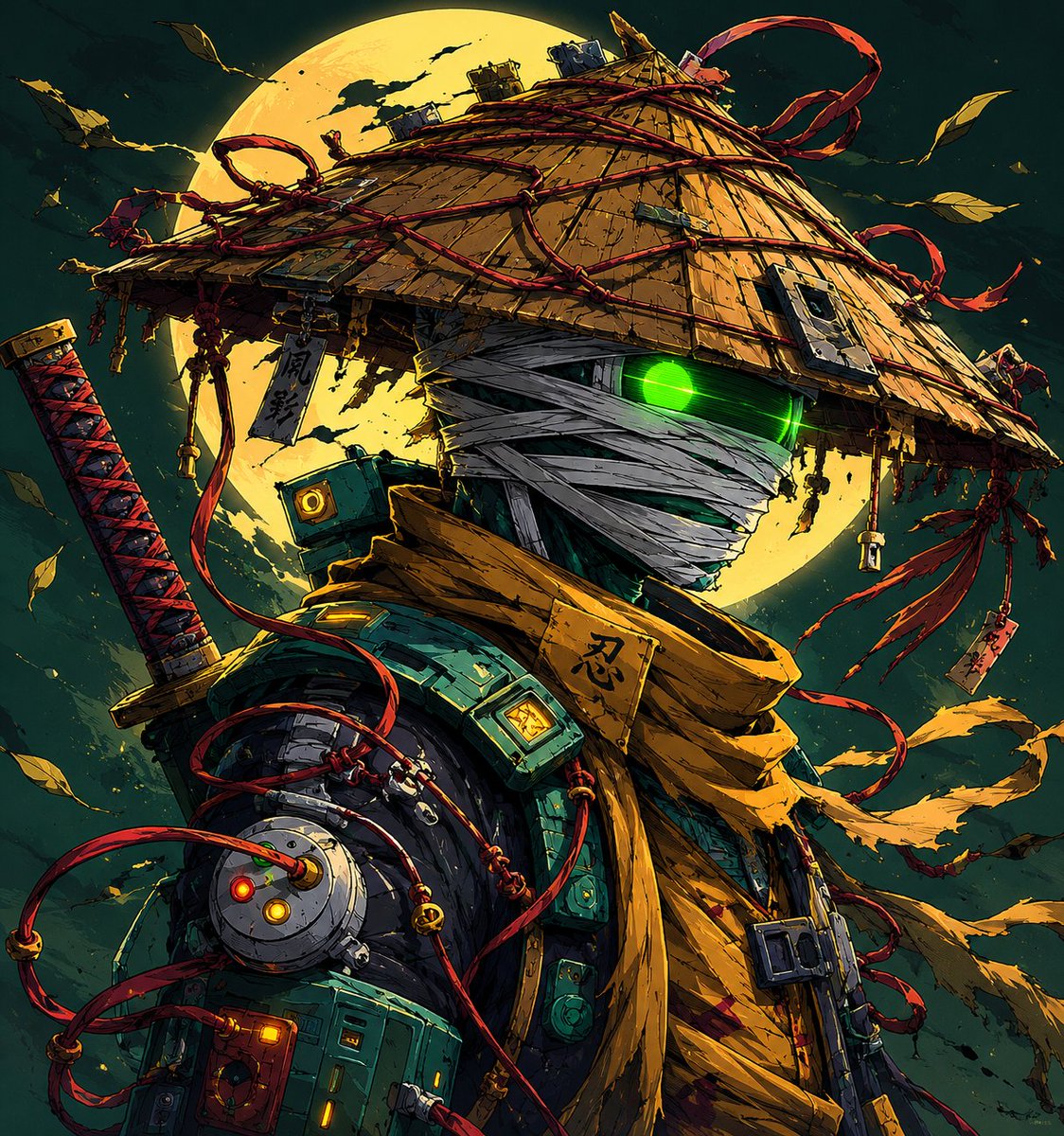 Arte Cyberpunk de Samurái y Ninja (1/2)