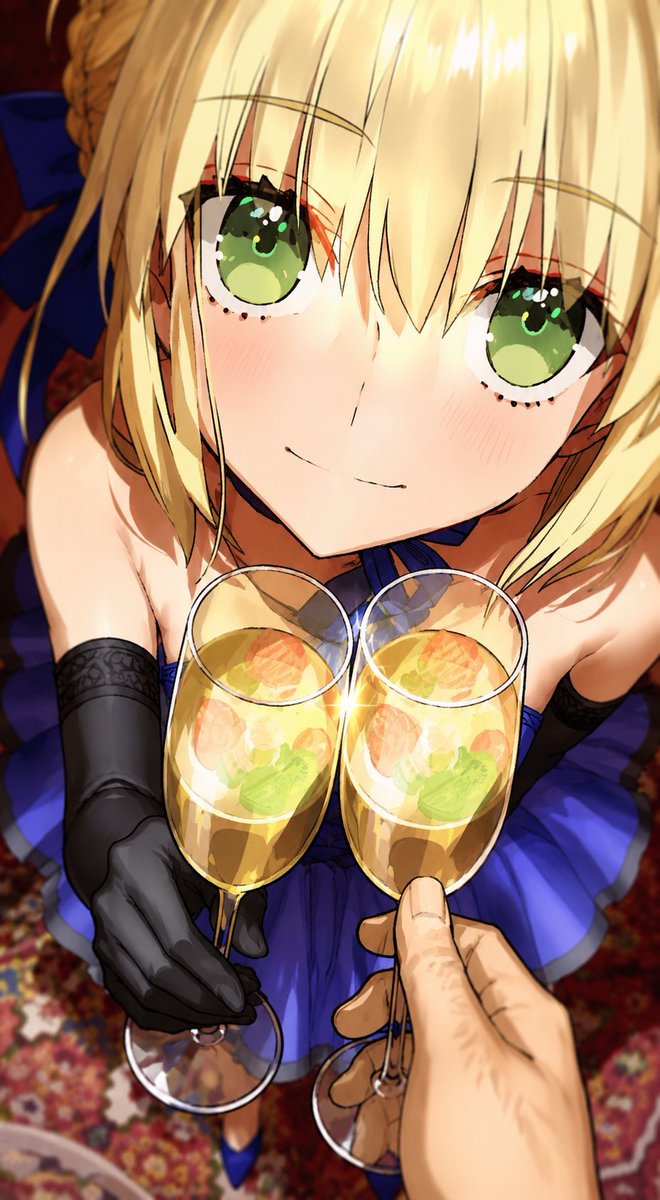 POV de Brindis con Champán Anime