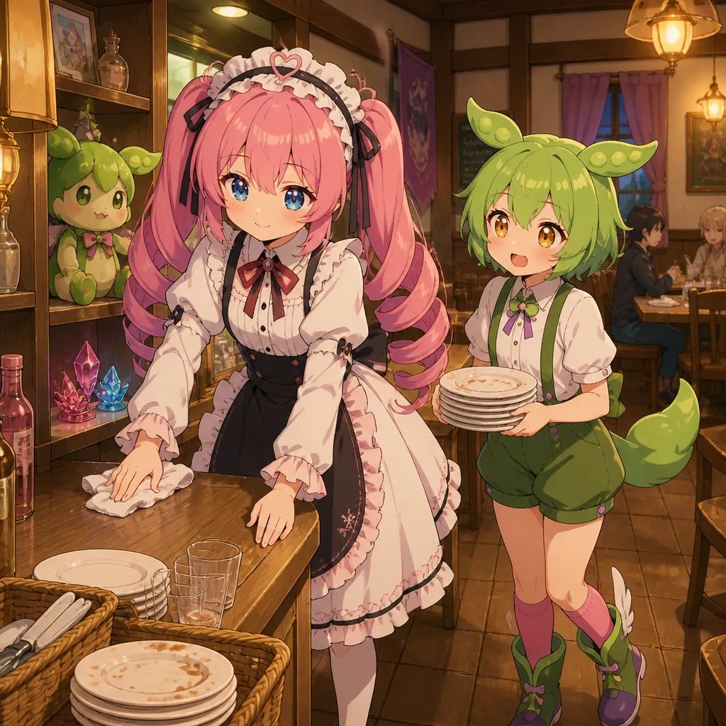 Anime Kafe Temizliği Zundamon ve Metan ile