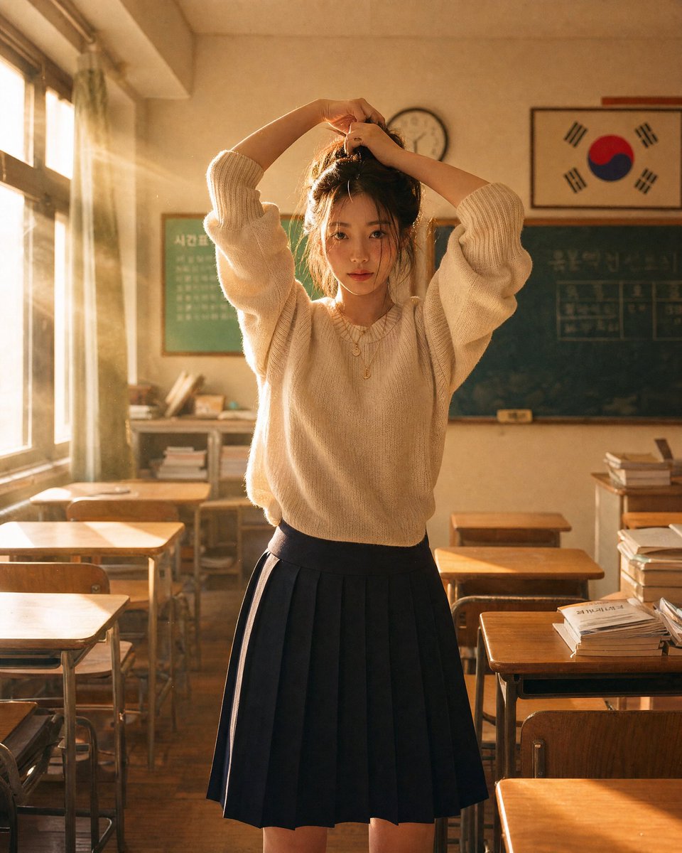 Korean Classroom Aesthetic Portrait (1/4)