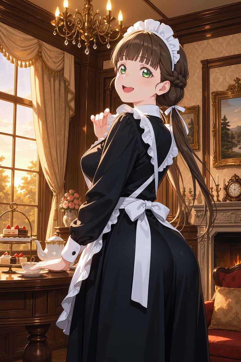 Domestique Victorienne Salon de Thé Anime