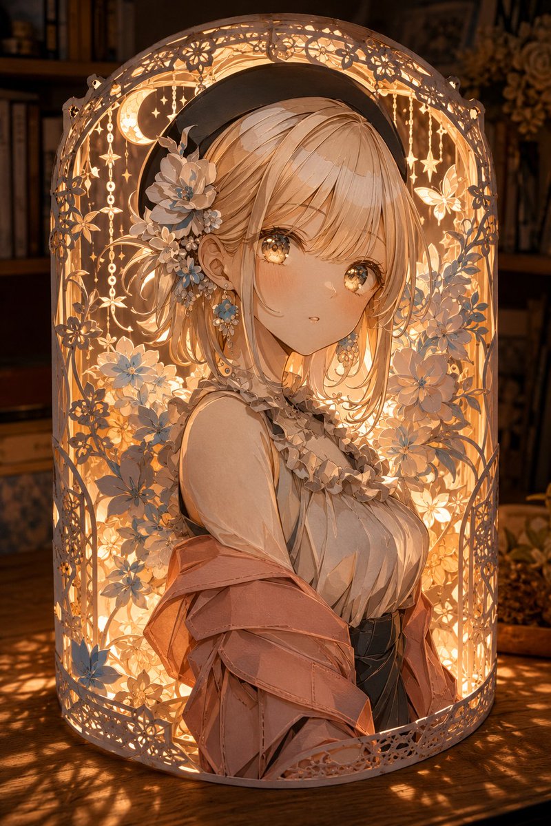 Ragazza Lanterna Kirigami Anime (1/2)