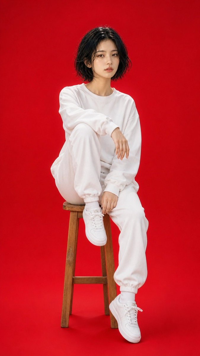 High-Fashion-Rot-Hintergrund-Porträt